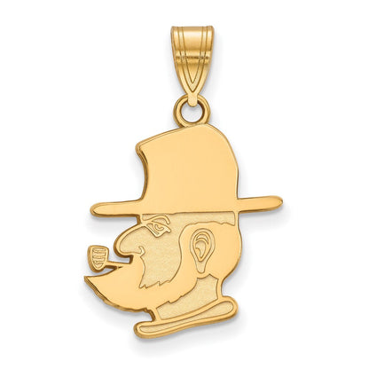 10K Gelbgold Logoart Appalachian State University Mountaineer Groß Anhänger