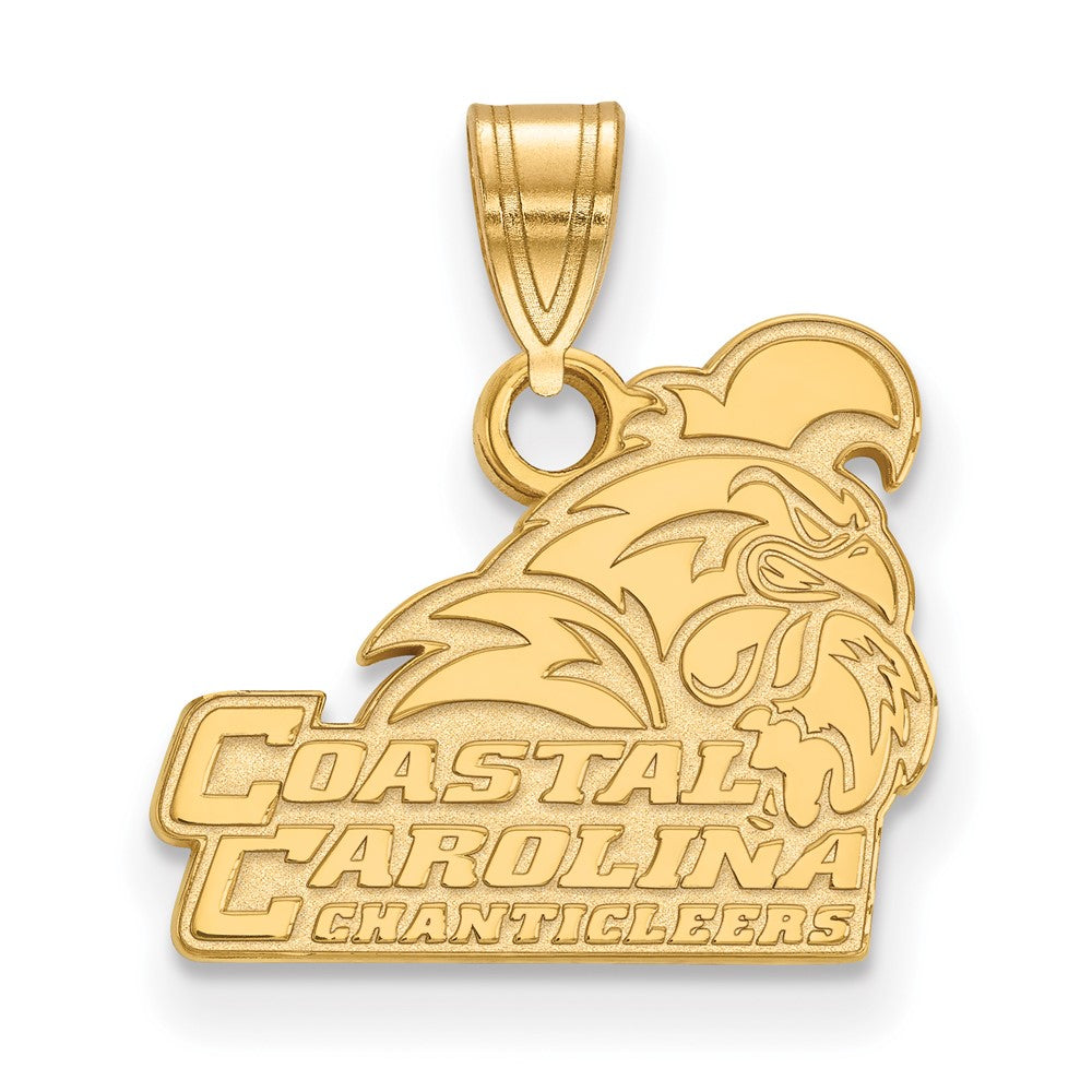 10K Gelbgold Logoart Coastal Carolina University Chanticleers Klein Anhänger