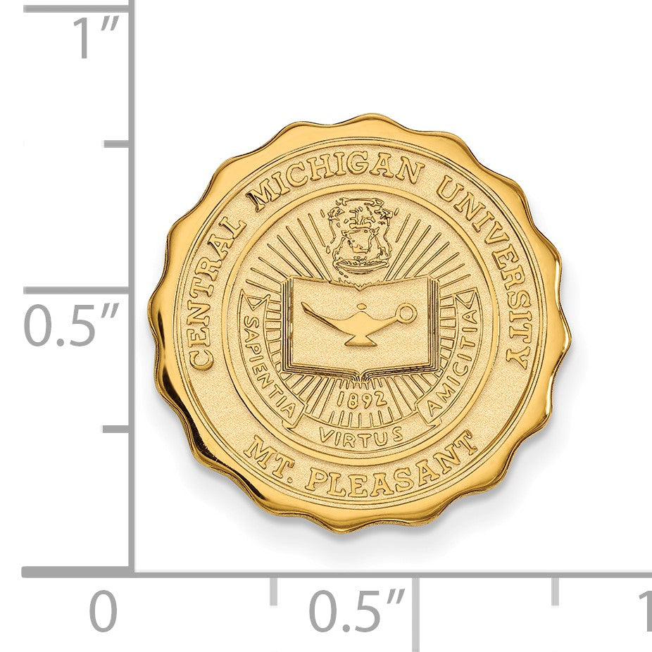 14K Gelbgold Gold Logoart Central Michigan University Wappen Anstecknadel