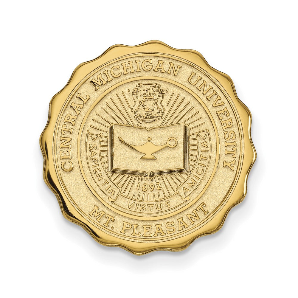 14K Gelbgold Gold Logoart Central Michigan University Wappen Anstecknadel