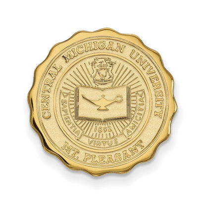 14K Gelbgold Gold Logoart Central Michigan University Wappen Anstecknadel