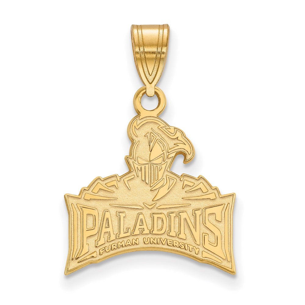 10K Gelbgold Logoart Furman University Paladins Mittel Anhänger