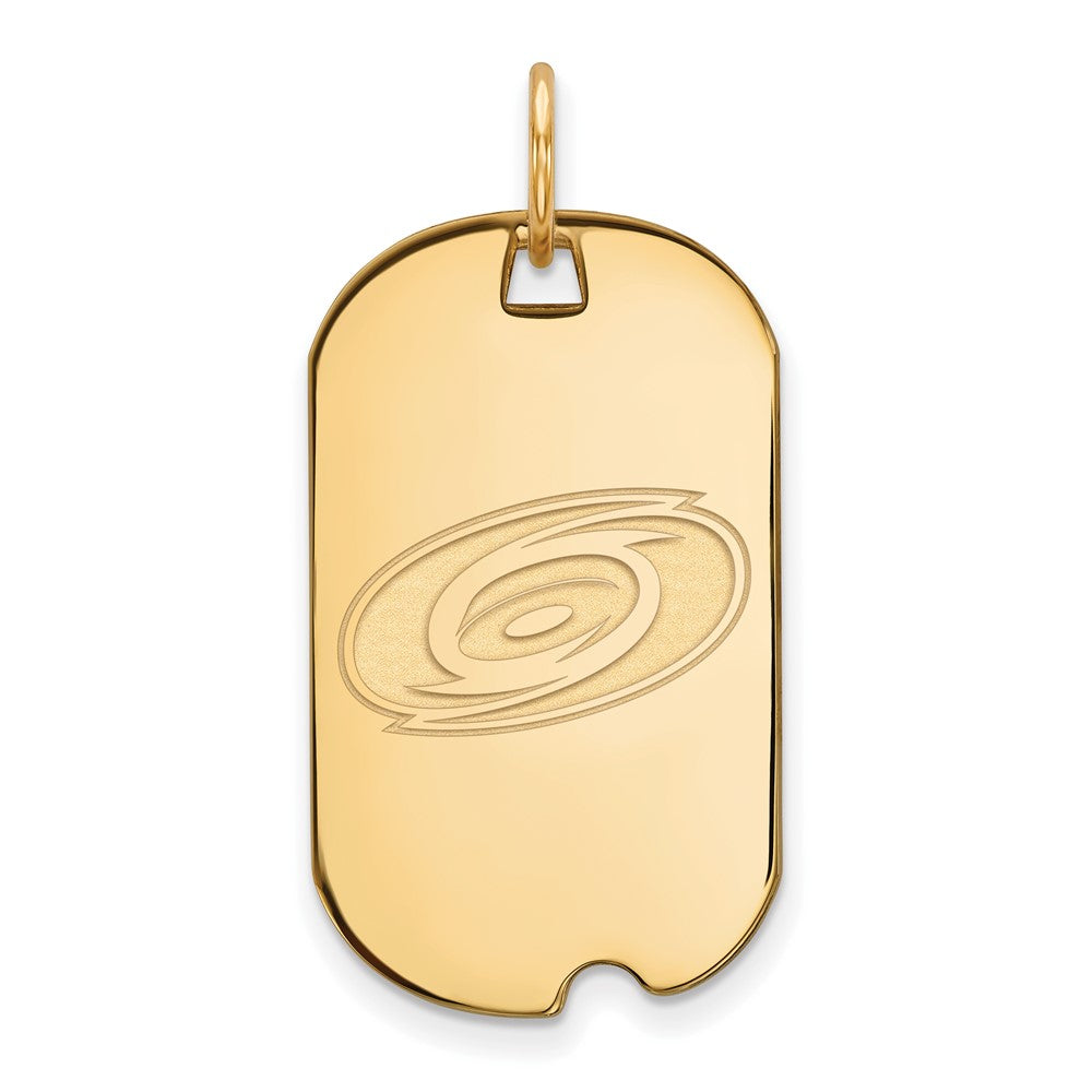 Vergoldet Sterlingsilber Nhl Logoart Carolina Hurricanes Klein Erkennungsmarke Anhänger