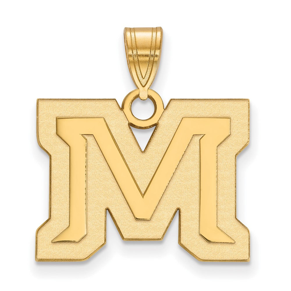 Vergoldet Sterlingsilber Logoart Montana State University Buchstabe M Mittel Anhänger