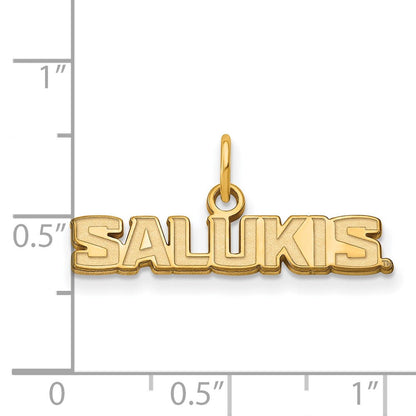 10K Gelbgold Logoart Southern Illinois University Salukis Extra Klein Anhänger