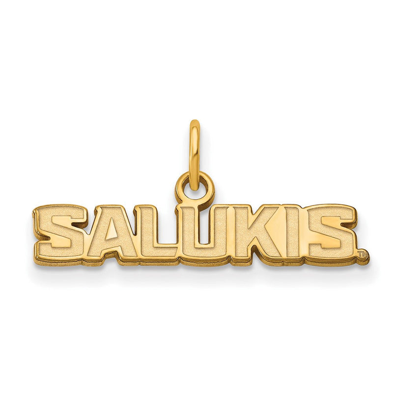 Vergoldet Sterlingsilber Logoart Southern Illinois University Salukis Extra Klein Anhänger