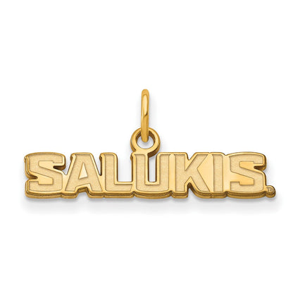 10K Gelbgold Logoart Southern Illinois University Salukis Extra Klein Anhänger