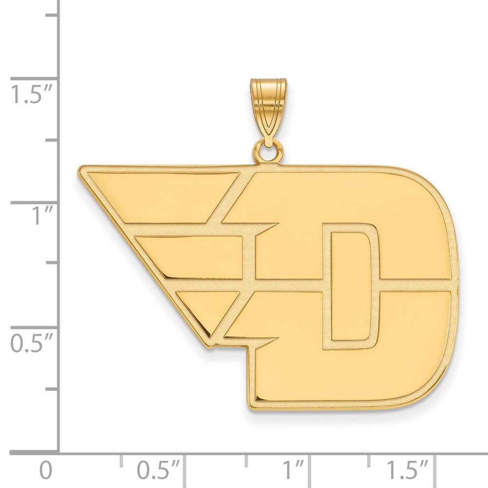 Vergoldet Sterlingsilber Logoart University Of Dayton Extra Groß Anhänger