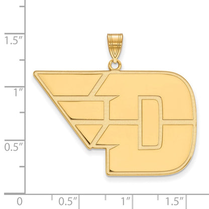 10K Gelbgold Logoart University Of Dayton Extra Groß Anhänger