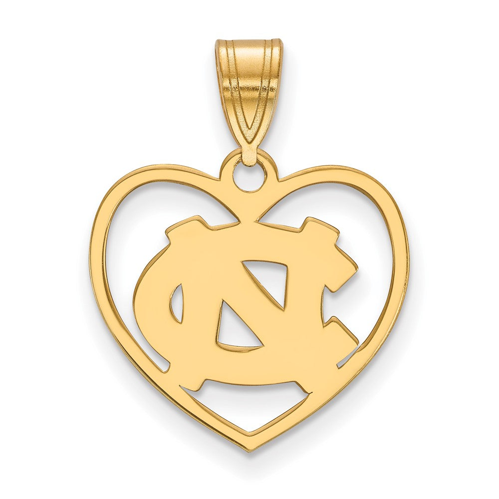 Vergoldet Sterlingsilber Logoart University Of North Carolina N C Herz Anhänger