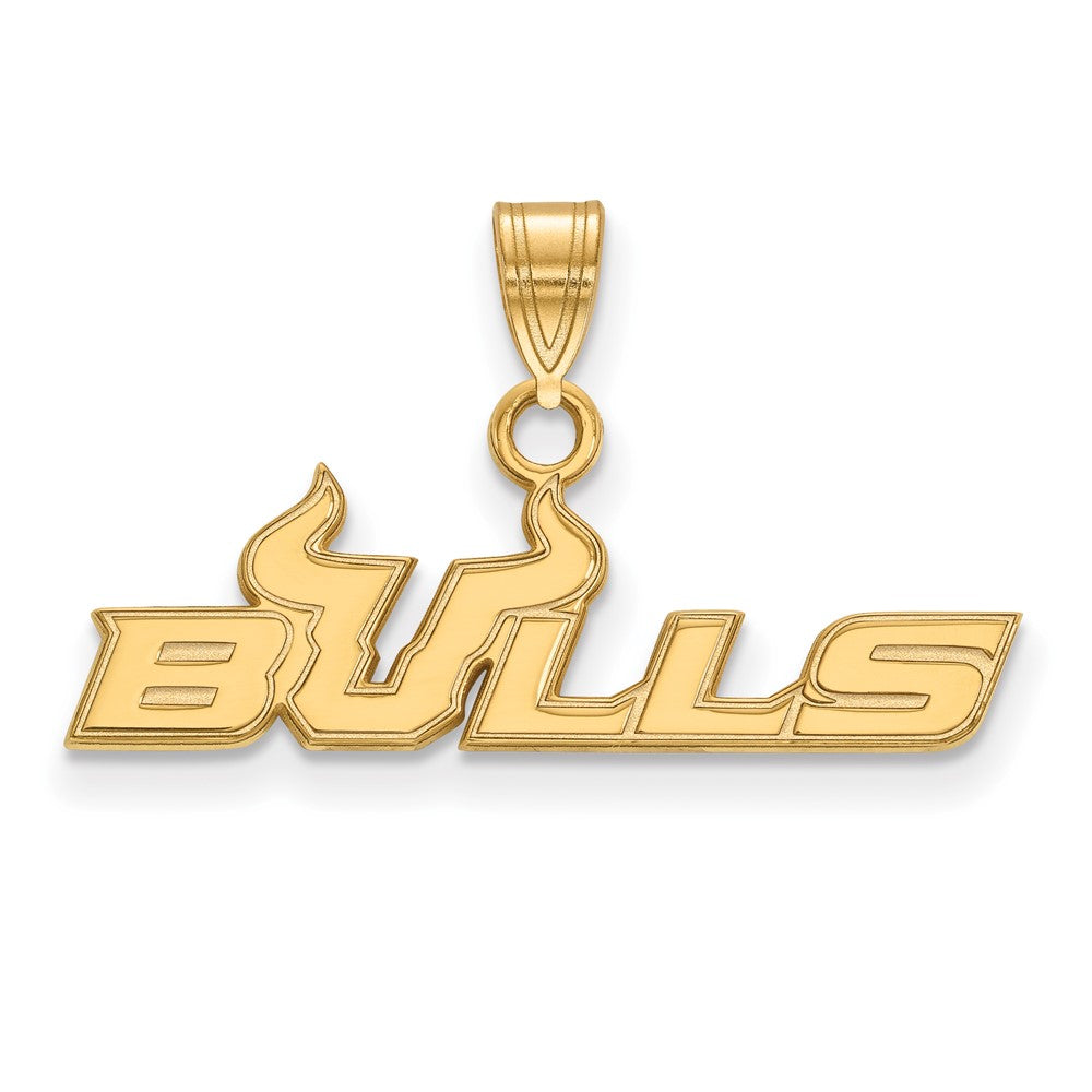 Vergoldet Sterlingsilber Logoart University Of South Florida Bulls Klein Anhänger
