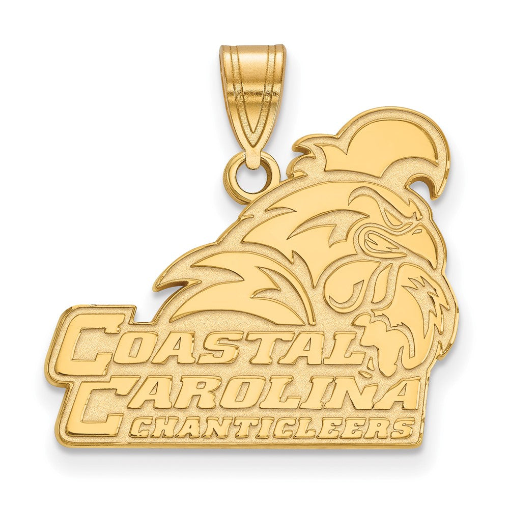 Vergoldet Sterlingsilber Logoart Coastal Carolina University Chanticleers Groß Anhänger