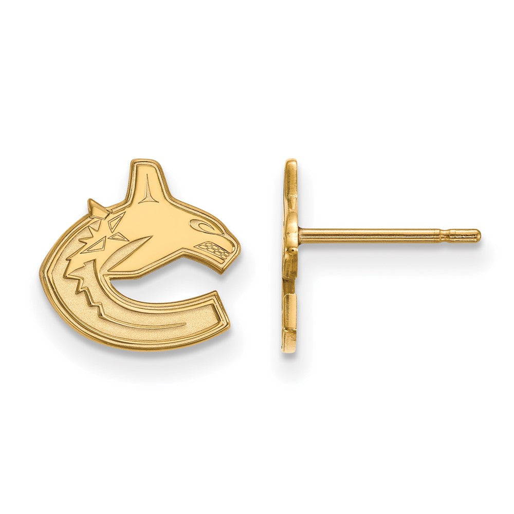 Vergoldet Sterlingsilber Nhl Logoart Vancouver Canucks Extra Klein Ohrstecker
