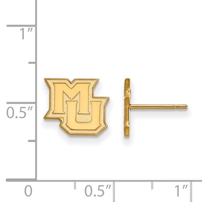 10K Gelbgold Logoart Marquette University M U Extra Klein Ohrstecker