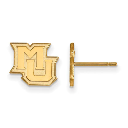 10K Gelbgold Logoart Marquette University M U Extra Klein Ohrstecker