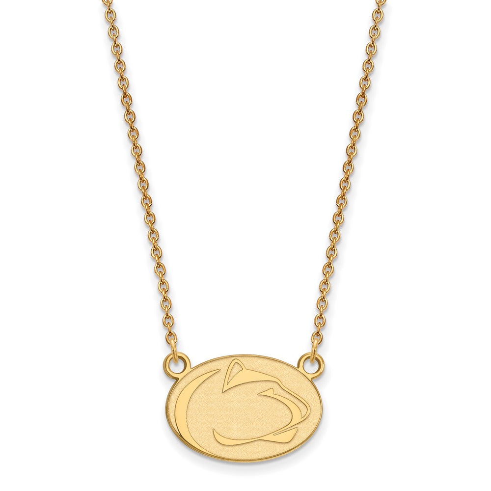 Vergoldet Sterlingsilber Logoart Penn State University Löwe Klein Anhänger 18 Zoll Halskette