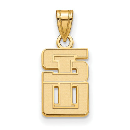 Vergoldet Sterlingsilber Gp Logoart Southern Illinois University Klein Anhänger