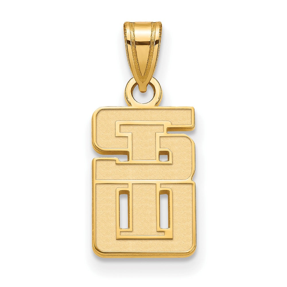 14K Gelbgold 14ky Logoart Southern Illinois University Klein Anhänger