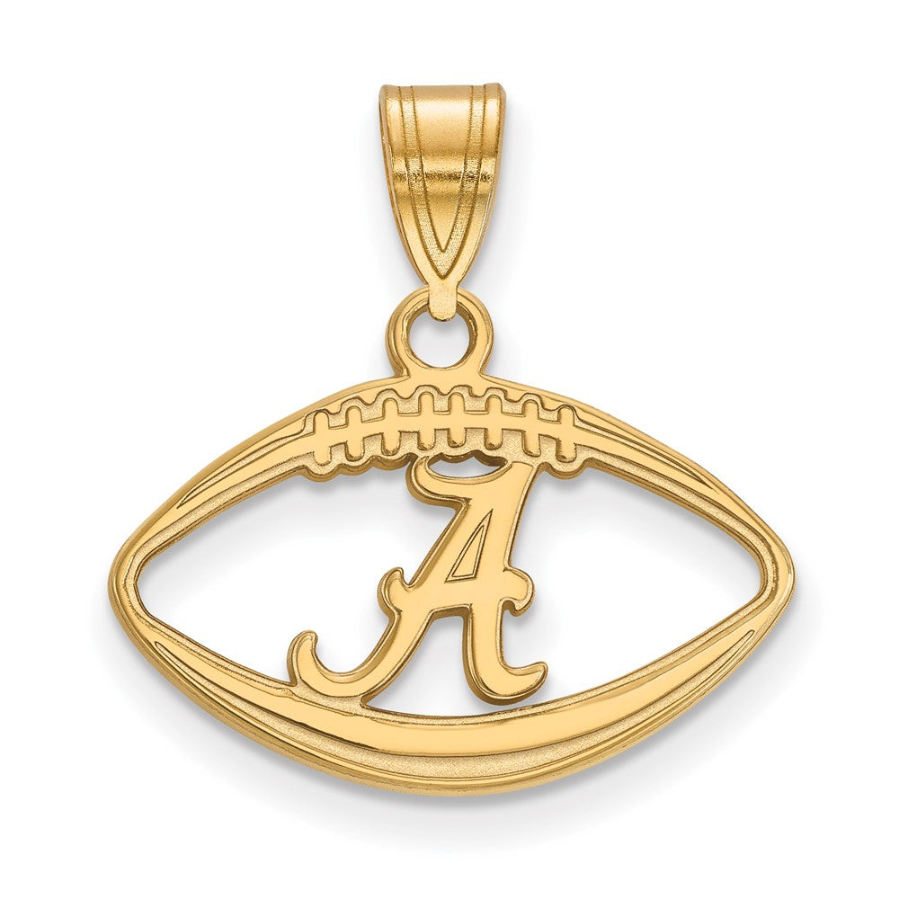 Vergoldet Sterlingsilber Logoart University Of Alabama Buchstabe A in Football Anhänger