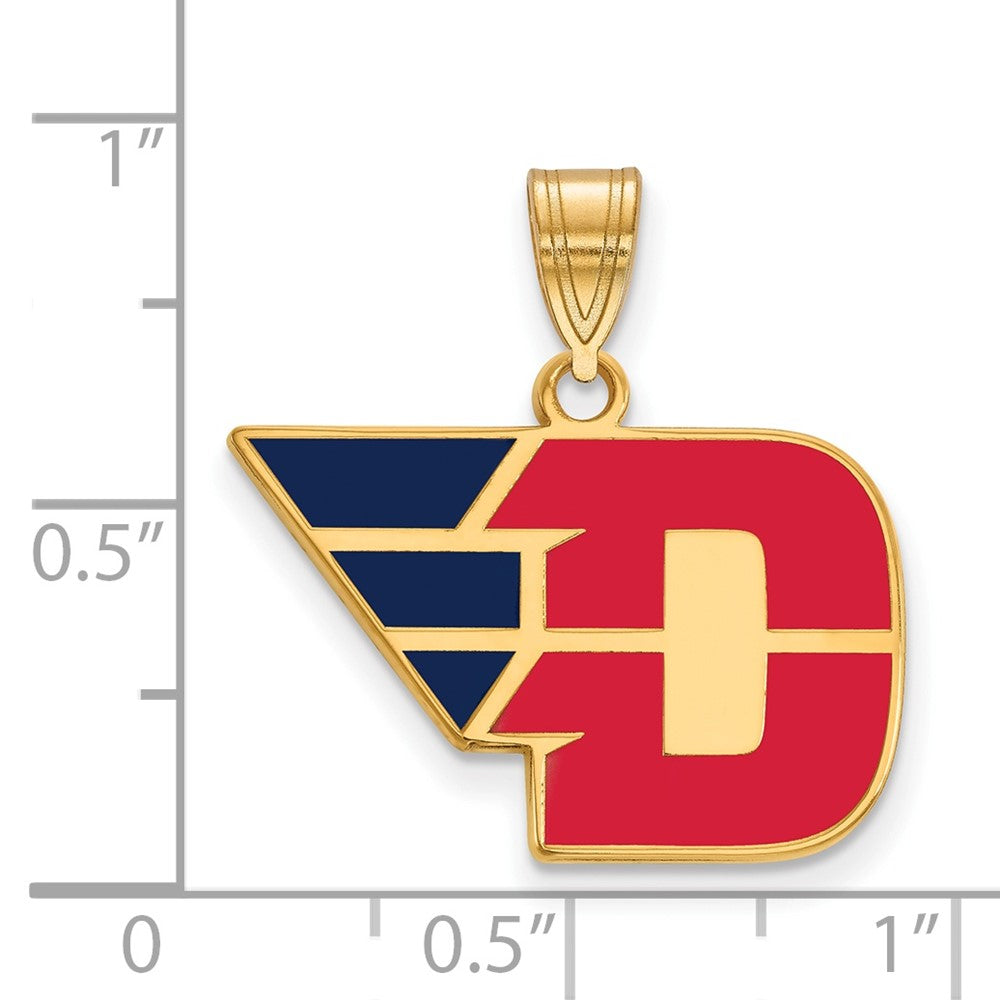 Vergoldet Sterlingsilber Logoart University Of Dayton Mittel Emailliert Anhänger