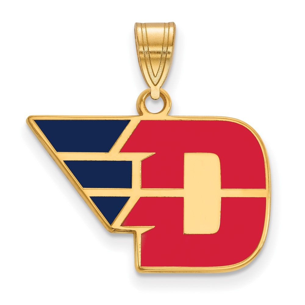Vergoldet Sterlingsilber Logoart University Of Dayton Mittel Emailliert Anhänger