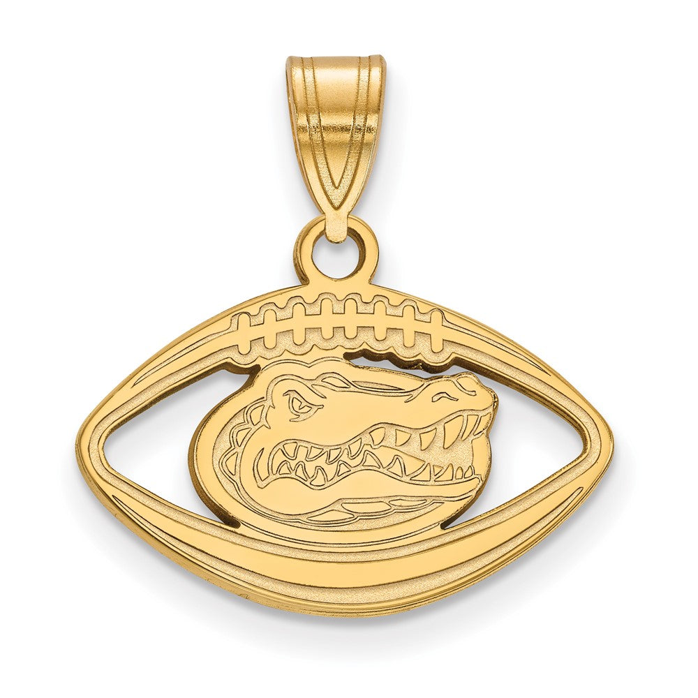 Vergoldet Sterlingsilber Logoart University Of Florida Gator Football Anhänger