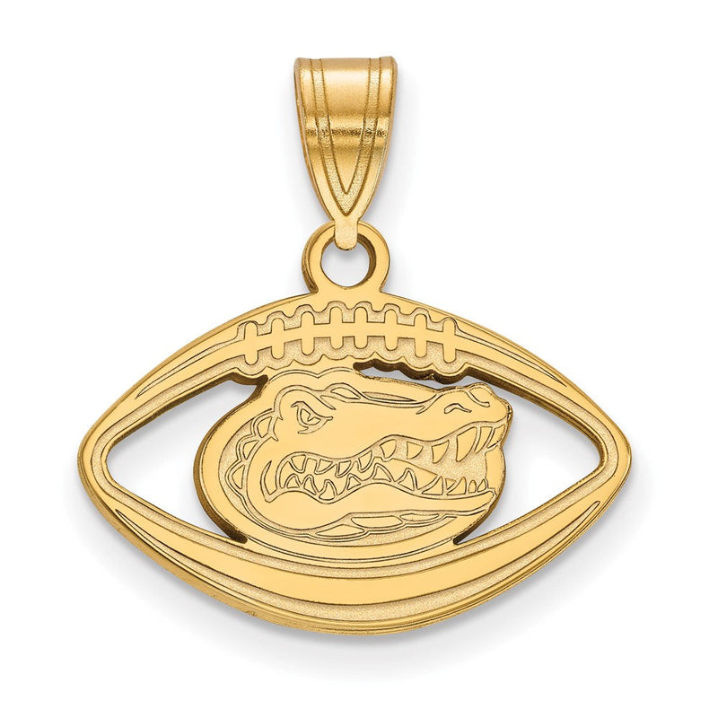 Vergoldet Sterlingsilber Logoart University Of Florida Gator Football Anhänger