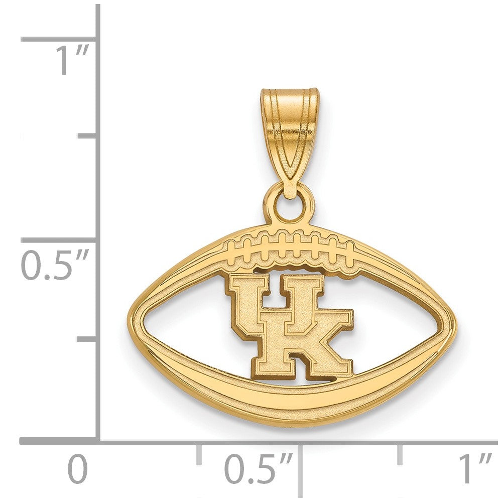 Vergoldet Sterlingsilber Logoart University Of Kentucky U K Football Anhänger