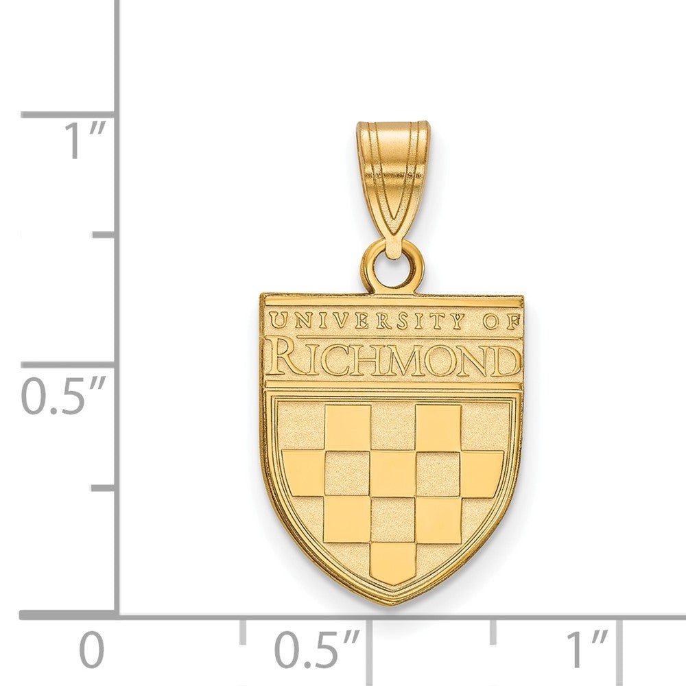 Vergoldet Sterlingsilber Gp Logoart University Of Richmond Mittel Anhänger