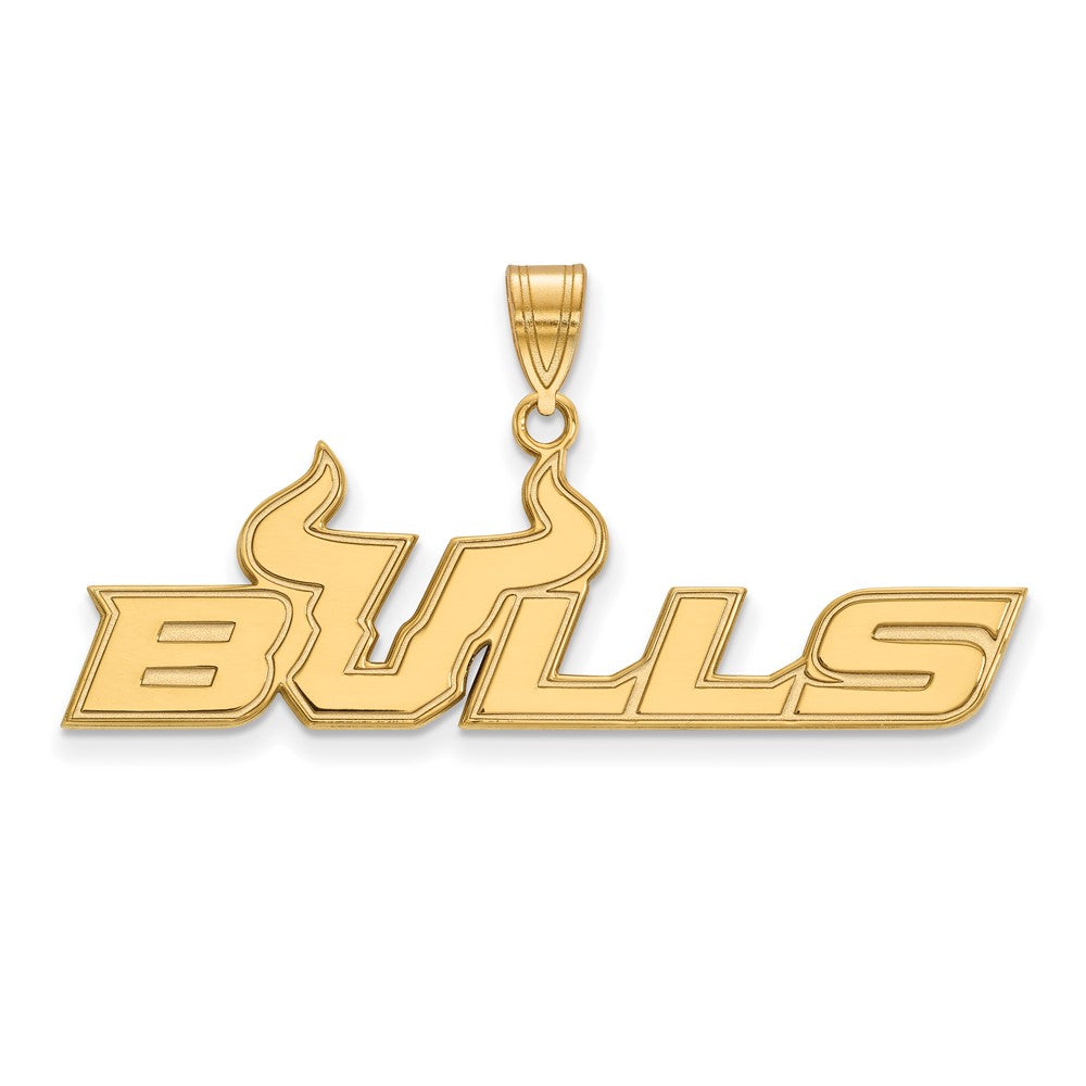 Vergoldet Sterlingsilber Logoart University Of South Florida Bulls Groß Anhänger