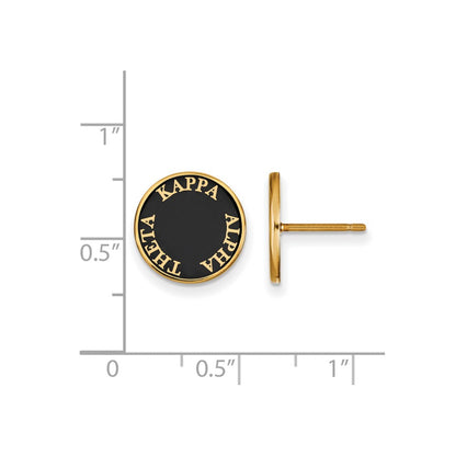Vergoldet Sterlingsilber Logoart Kappa Alpha Theta Sorority Text Farbe Emaille Ohrstecker