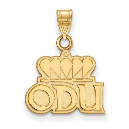 Vergoldet Sterlingsilber Logoart Old Dominion University O D U Klein Anhänger