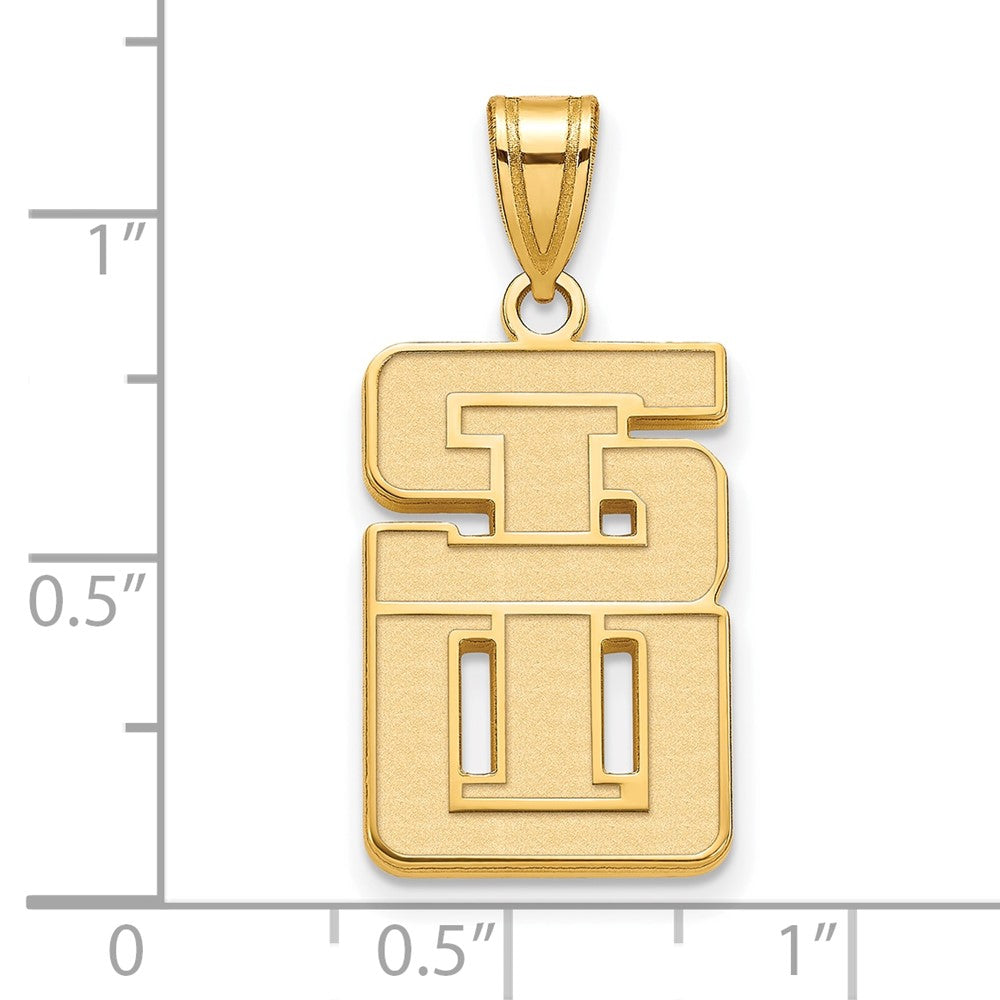 14K Gelbgold 14ky Logoart Southern Illinois University Groß Anhänger