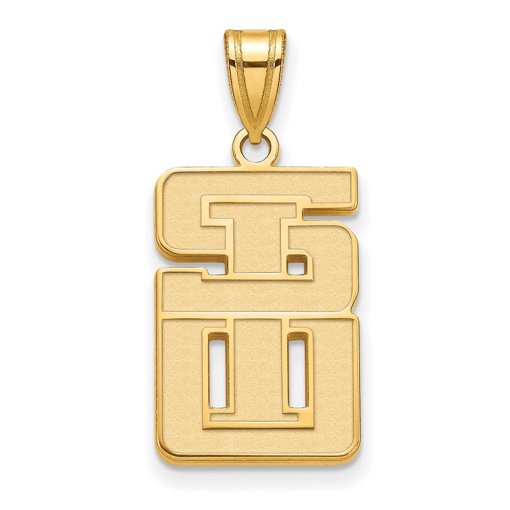 14K Gelbgold 14ky Logoart Southern Illinois University Groß Anhänger