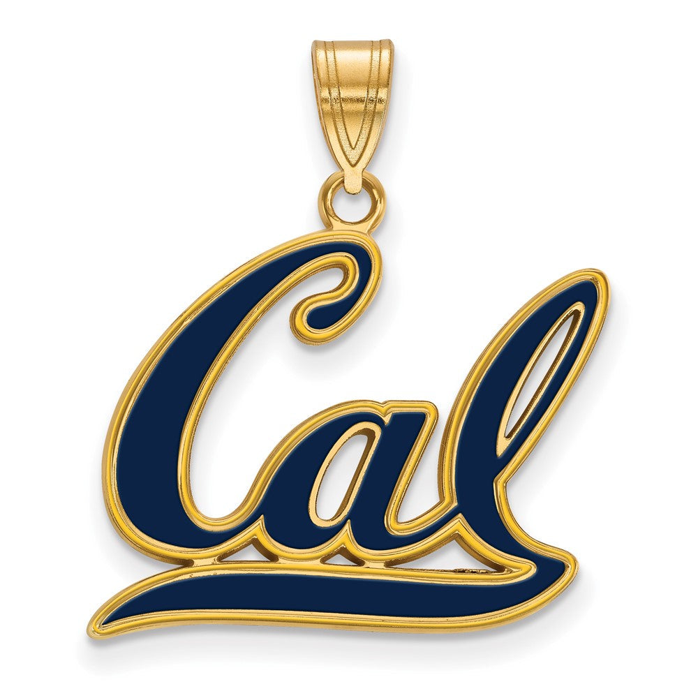 Vergoldet Sterlingsilber Logoart University Of California Berkeley Groß Emailliert Anhänger