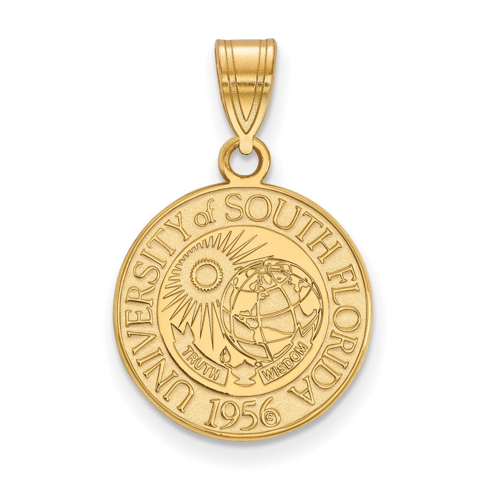 Vergoldet Sterlingsilber Logoart University Of South Florida Mittel Wappen Anhänger