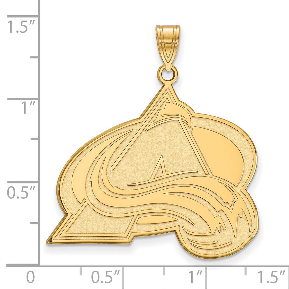 14K Gelbgold Nhl Logoart Colorado Avalanche Buchstabe A Extra Groß Anhänger