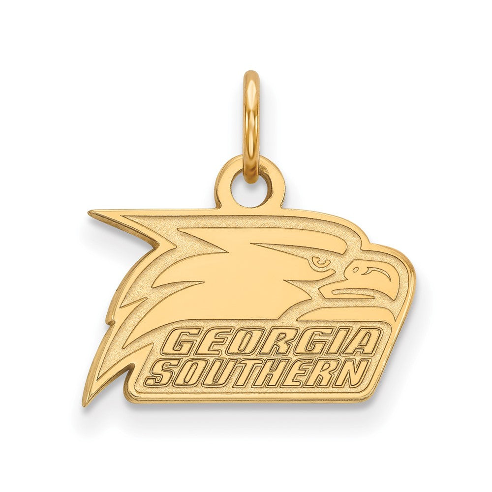 Vergoldet Sterlingsilber Logoart Georgia Southern University Adler Extra Klein Anhänger