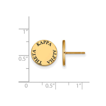 Vergoldet Sterlingsilber Logoart Kappa Alpha Theta Sorority Text Farbe Emaille Ohrstecker