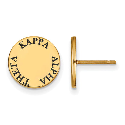 Vergoldet Sterlingsilber Logoart Kappa Alpha Theta Sorority Text Farbe Emaille Ohrstecker