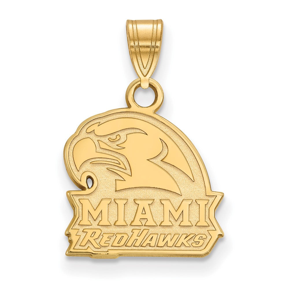 Vergoldet Sterlingsilber Logoart Miami University Ohio Redhawks Klein Anhänger