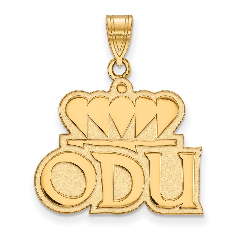 Vergoldet Sterlingsilber Logoart Old Dominion University O D U Groß Anhänger