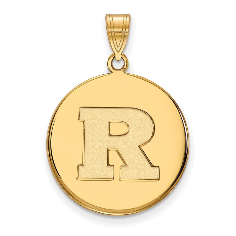 Vergoldet Sterlingsilber Logoart Rutgers University Buchstabe R Groß Plättchen Anhänger