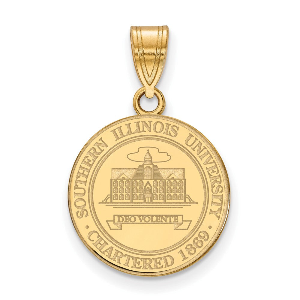 Vergoldet Sterlingsilber Logoart Southern Illinois University Mittel Wappen Anhänger