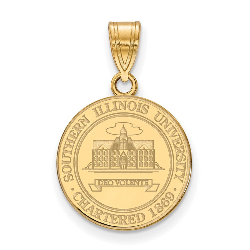 Vergoldet Sterlingsilber Logoart Southern Illinois University Mittel Wappen Anhänger