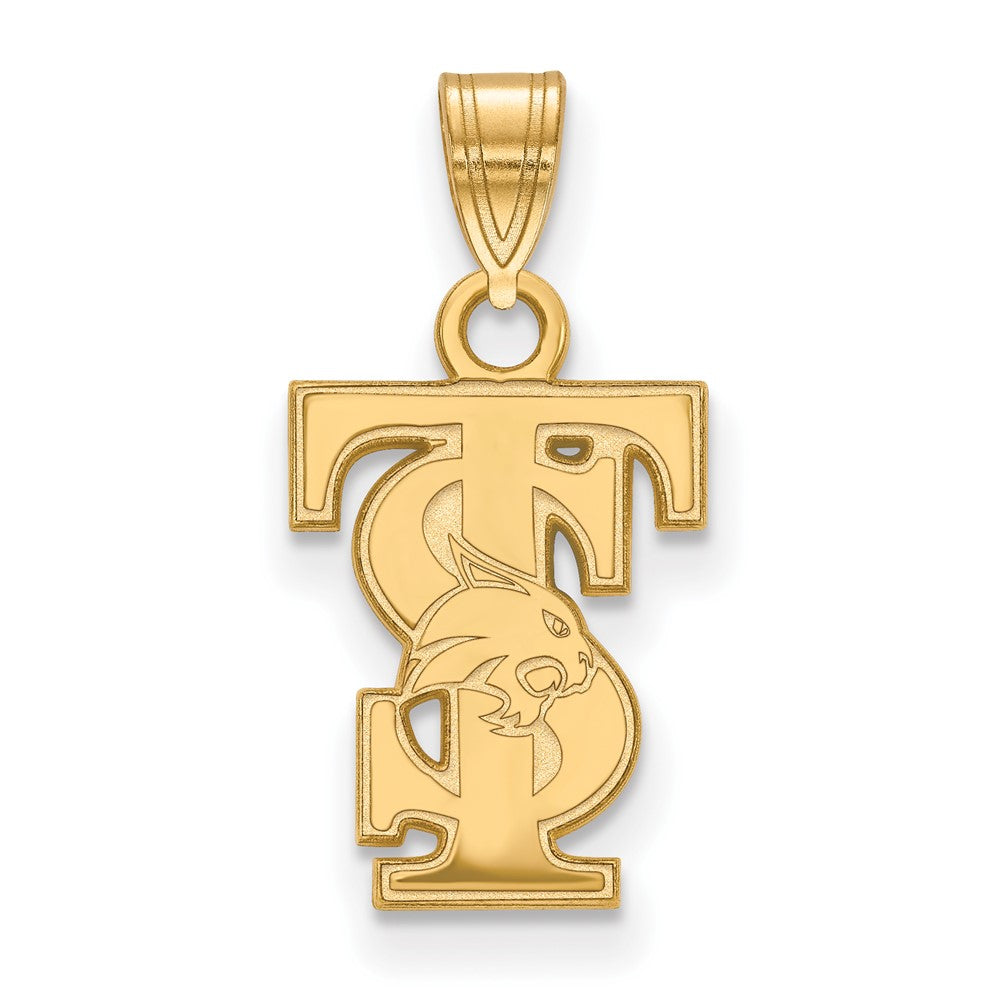 Vergoldet Sterlingsilber Logoart Texas State University T S Klein Anhänger
