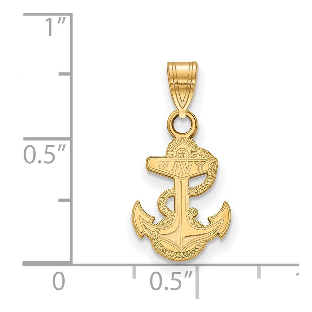 Vergoldet Sterlingsilber Logoart Us Naval Akademie Anker Klein Anhänger