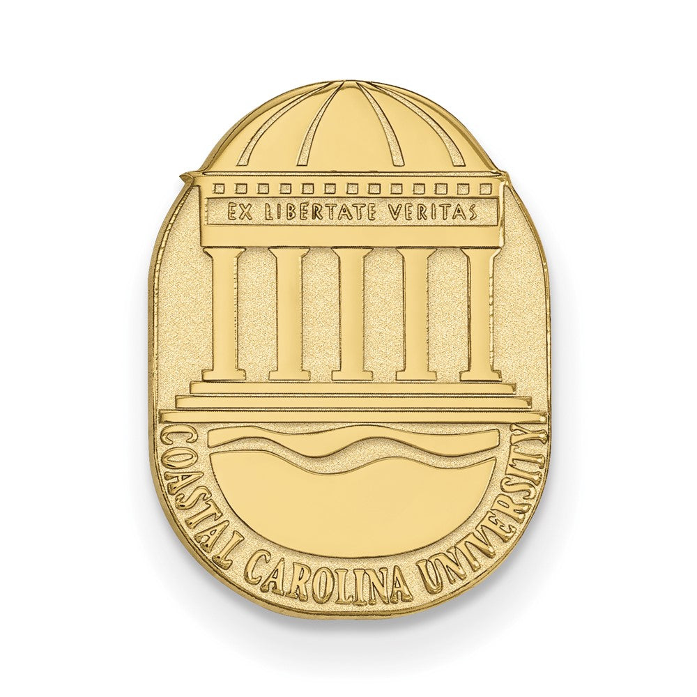 14K Gelbgold Gold Logoart Coastal Carolina University Wappen Anstecknadel
