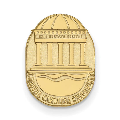 14K Gelbgold Gold Logoart Coastal Carolina University Wappen Anstecknadel