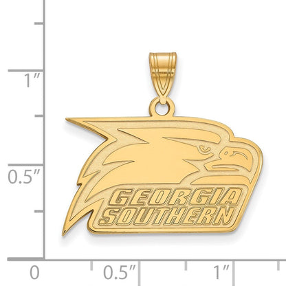 10K Gelbgold Logoart Georgia Southern University Adler Mittel Anhänger